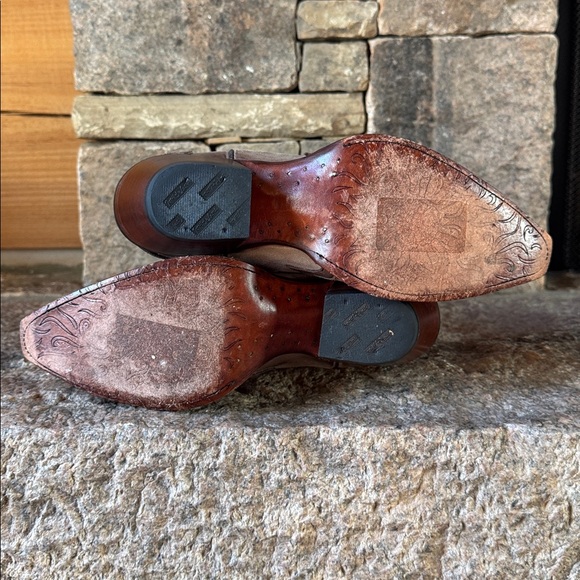 Tony Lama brown tan pink Western Cowgirl Boots Women's Size 8.5 B - Picture 7 of 7